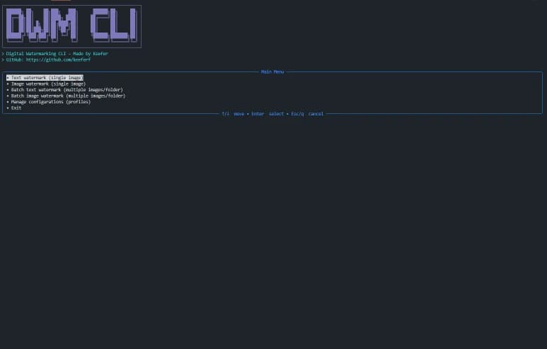 Digital Watermarking CLI